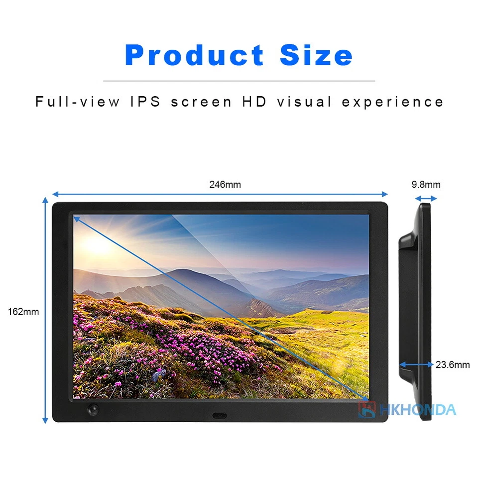 10" Screen LED HD Digital Photo Frame Electronic Album Music Movie Full Function - Image 4 of 4