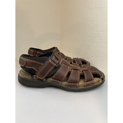 Skechers Men\'s Brown Leather Strap-On Sandals Size 11 Skechers Men main image 3