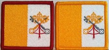 Two Vatican City State Flag Iron On Patch Biker Christian Emblem 03