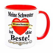 Meine Schwester Tasse Geschenk Lieblings Geburtstag Ostern Weihnachten Idee 