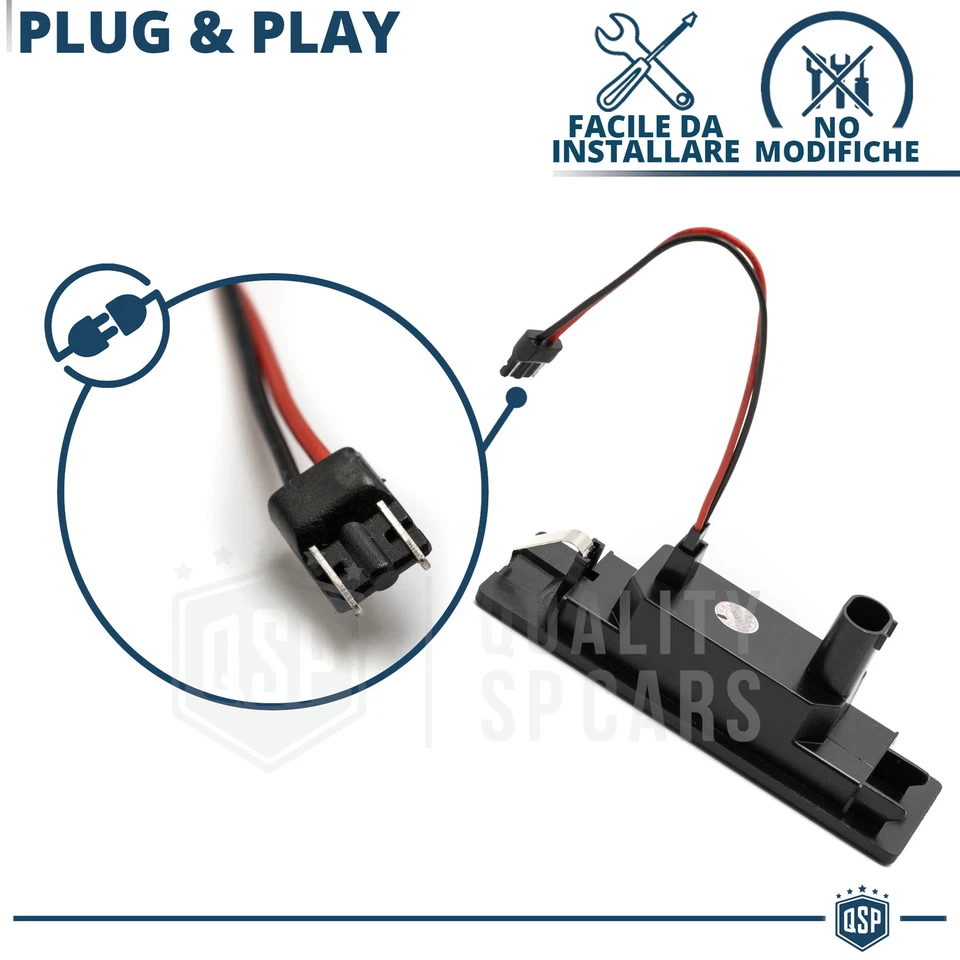 PLACCHETTE Luci TARGA FULL LED per Bmw Serie 1 E87 E81 CANBUS 6.500K Bianco Ghia - Immagine 4 di 4