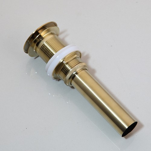 Brushed Gold Waste P-Traps Pop Up WOverflow Bathroom Basin Sink Tap Bottle Drain - Picture 26 of 28