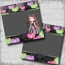 Pretty Pumpkins NPM - 2 Premade Scrapbook Pages - EZ Layout 6037