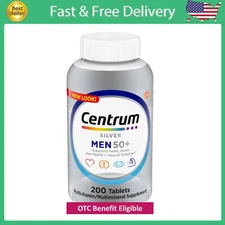 Centrum Silver Mens 50 plus Multivitamin with Vitamin B & D3, 200 Count