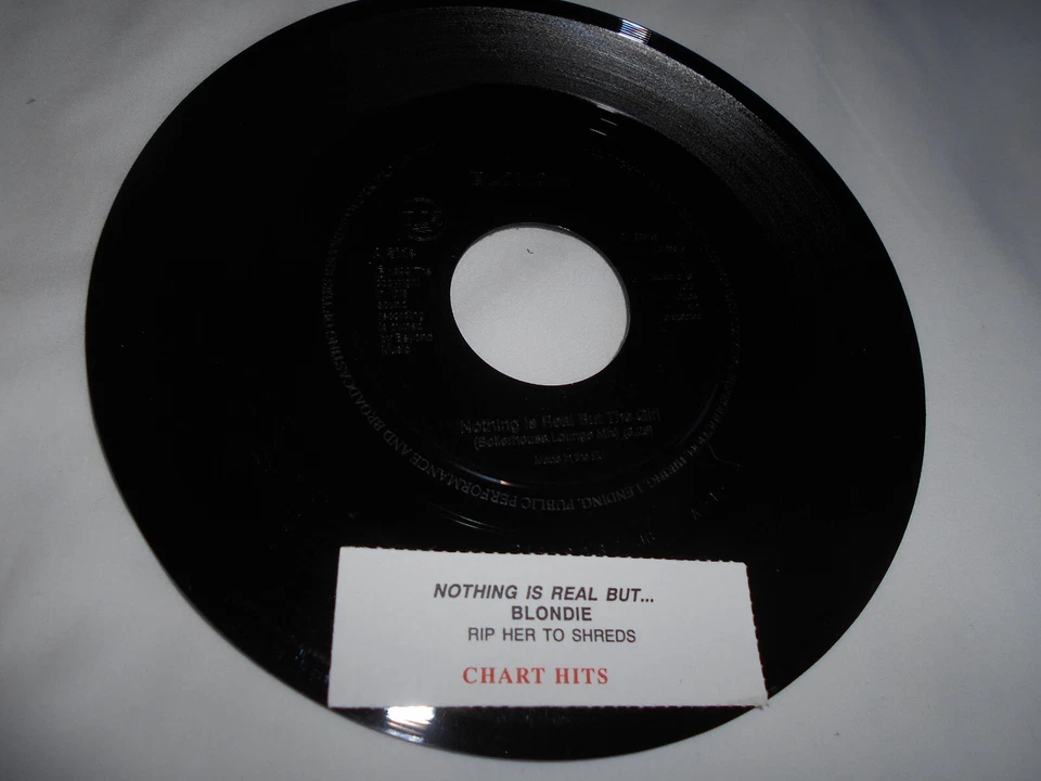 Blondie Nothing is real but the Girl Mint-7" Jukebox Promo Rare Rip Her 2 Shreds - Image 2 of 4