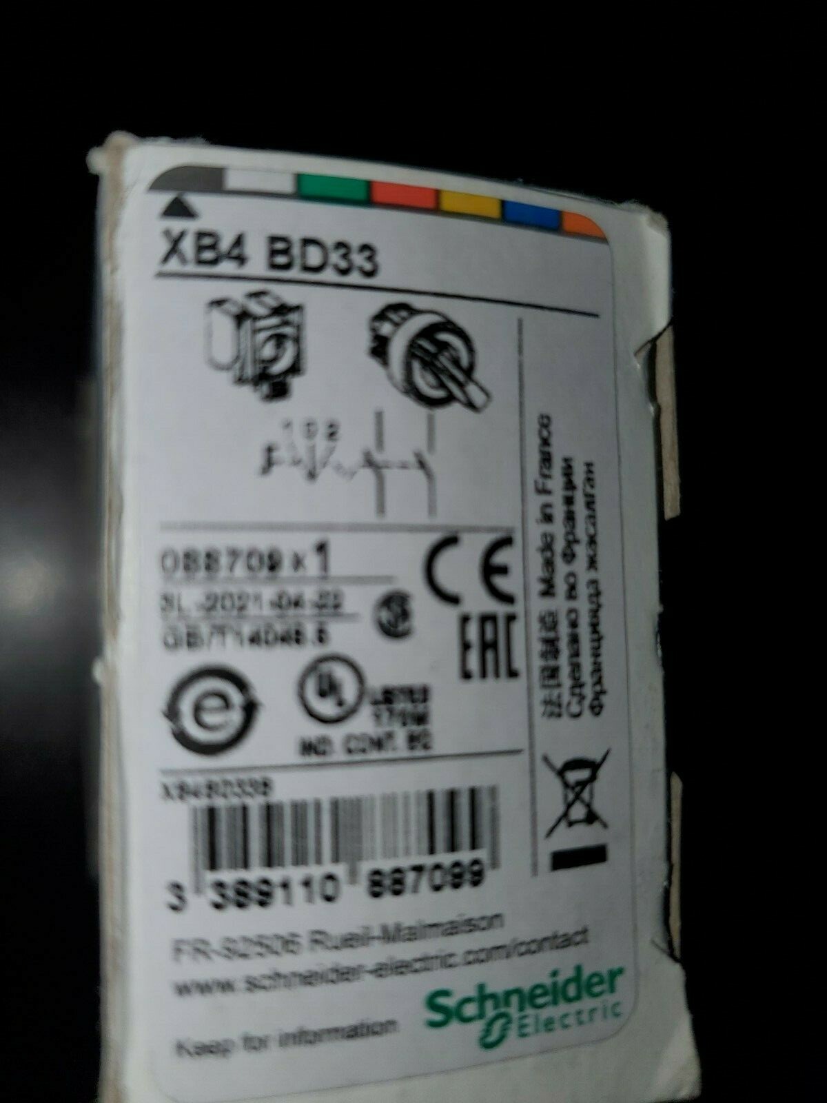 XB4 BD33 RETAIL BOX NEW Schneider Electric Push Button XB4BD33 | eBay