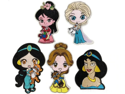 Disney Baby Princess S Belle Jasmine Mulan Or Elsa Embr 5 5 Iron On Patch Ebay