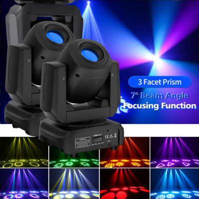 2stk 120W LED 3 Prisma 8 Muster Beam Moving Head DJ DMX Bühnenlicht Strahl Spot