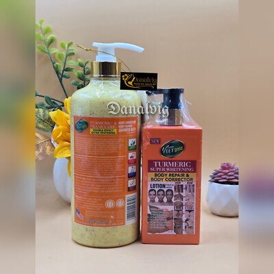 Lotion Nettoyante Et Tonique Visage Veetgold Turmeric - Éclaircissant 300 Ml, SPF 15