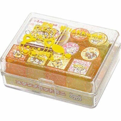 San-X Rilakkuma Stamp Set Mini Yellow & Orange NEW JAPAN