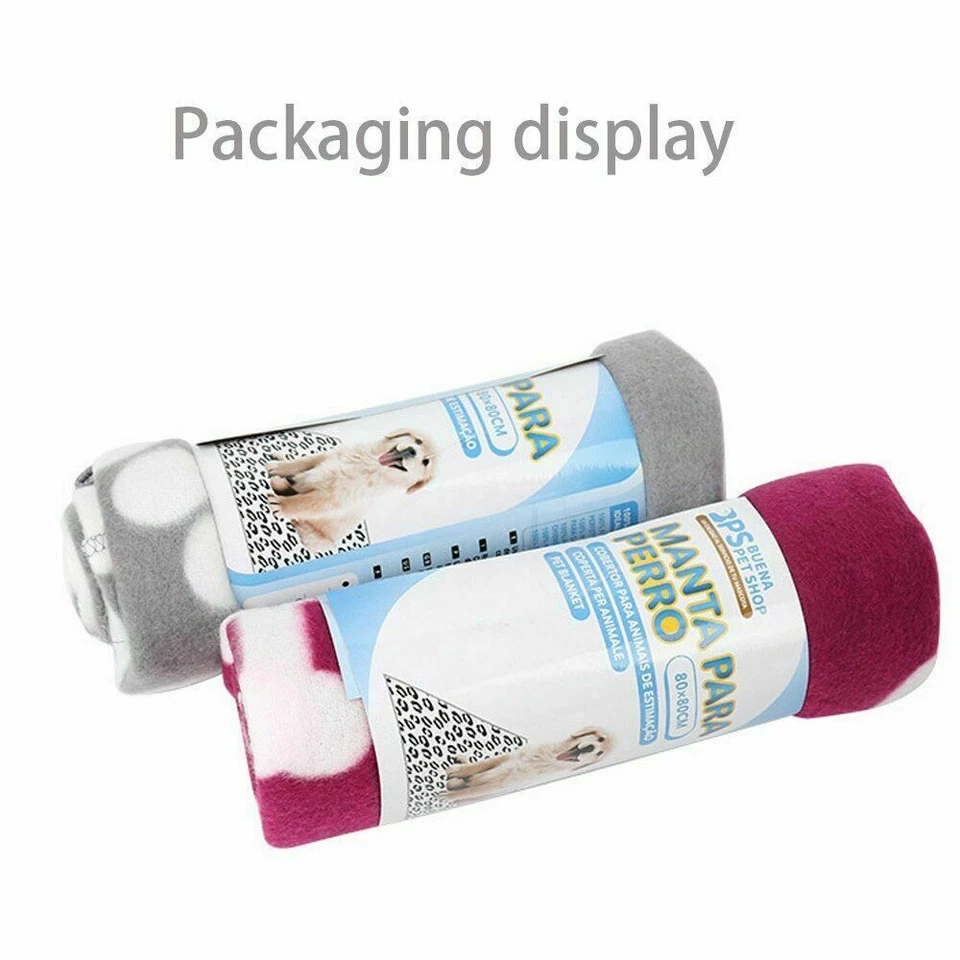 Mantas para mascotas para perros y gatos pequeños - Vellón suave transpirable y cómodo - Borgoña Foto 3 de 4