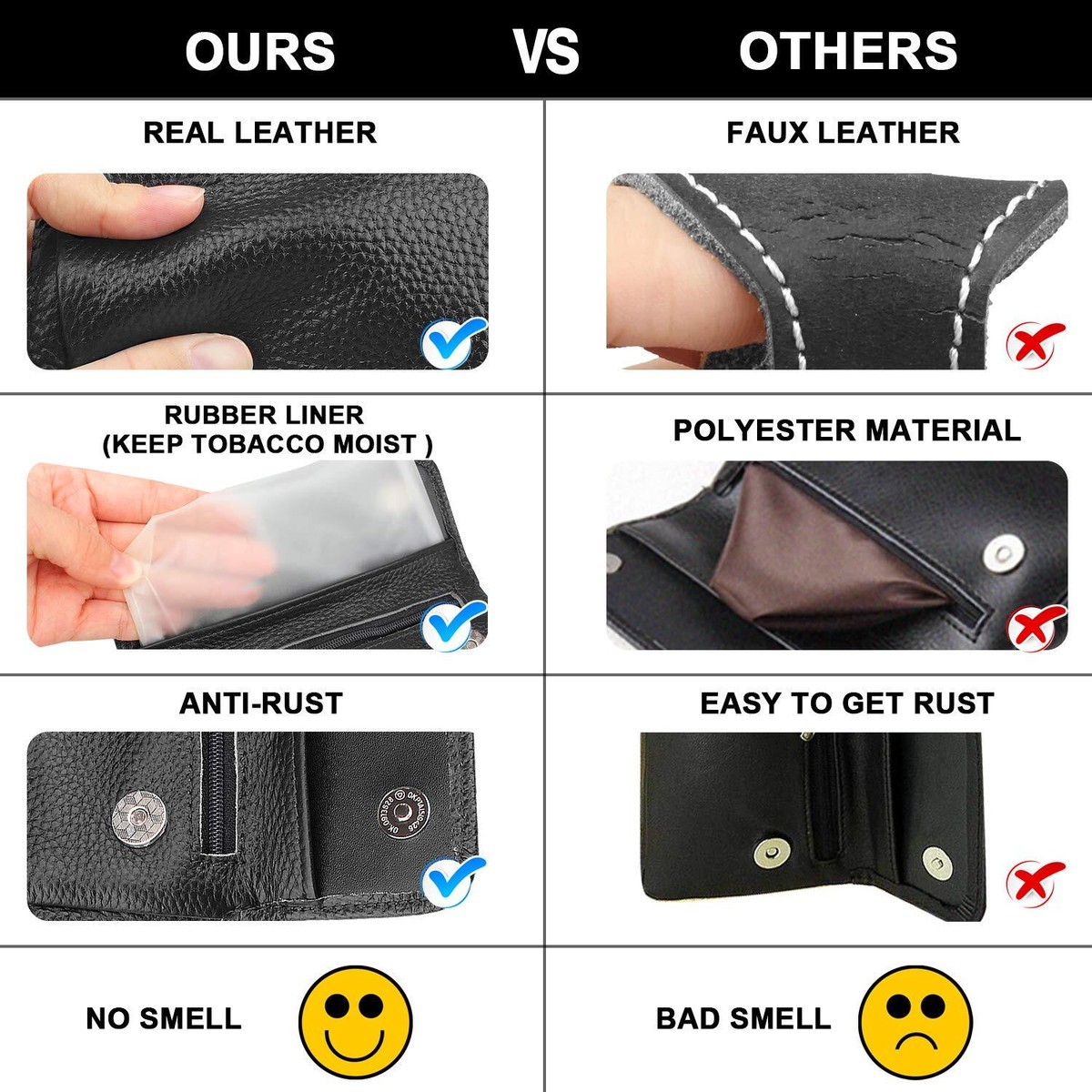 Firedog Genuine Leather Smoking Tobacco Pipe Pouch Case Bag for 2 Pipes  CL07 for sale online