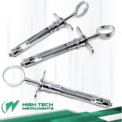 Set Of 3 Dental Aspirating Syringe Dental Instruments 1.8CC A+ Quality