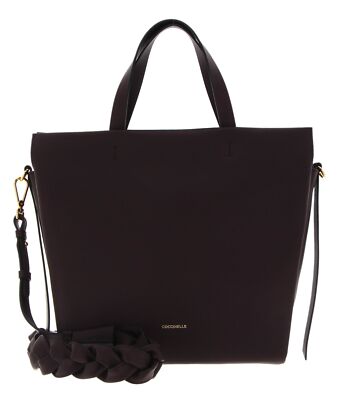 COCCINELLE Boheme Grana Double Handbag Double Grainy Leather Tasche dunkelbraun