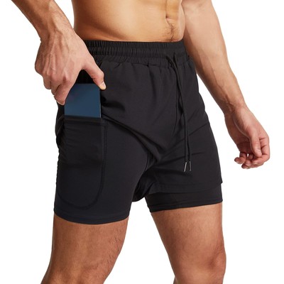 Danfiki Laufshorts Herren Kurze Sporthose Kurz mit Tasche Laufhose Herren Kur...