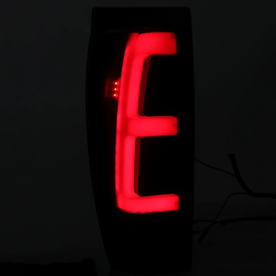 For 2002-06 Chevy Avalanche 1500 2500 LED Tube Bar Black Smoked Tail Lights Pair — 第 4/4 张图片