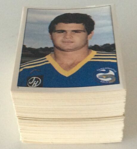 T118. 1983, 1984 & 1985 SCANLENS RUGBY LEAGUE STICKERS IN ALBUMS