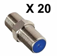 20 Pack F81 BARREL CONNECTOR COUPLER AA-F81 3GHz HDTV for RG6 RG59 COAX Coaxial