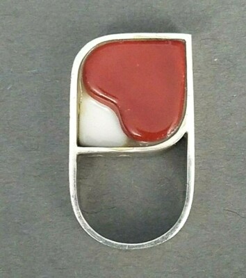 Heart Ring Anton Michelsen DENMARK Sterling Silver MCM Royal Copenhagen Sz 5
