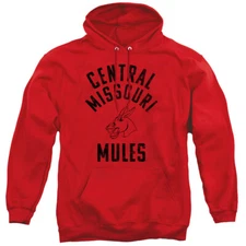 University Of Central Missouri Adult Pullover Hoodie One Color Logo, Red, S-3XL