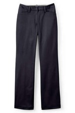 NWT Lands End Women's Curvy Fit Bootcut Chino Pants Navy Blue Size 8 29/30W 55