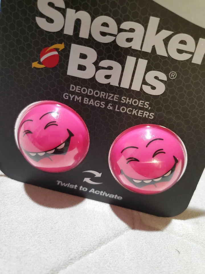 Zapatilla Bolas Ambientador de Zapatos Bolsas de Gimnasio Taquillas Riendo Cara Nuevo con Etiqueta Rosa Foto 2 de 4