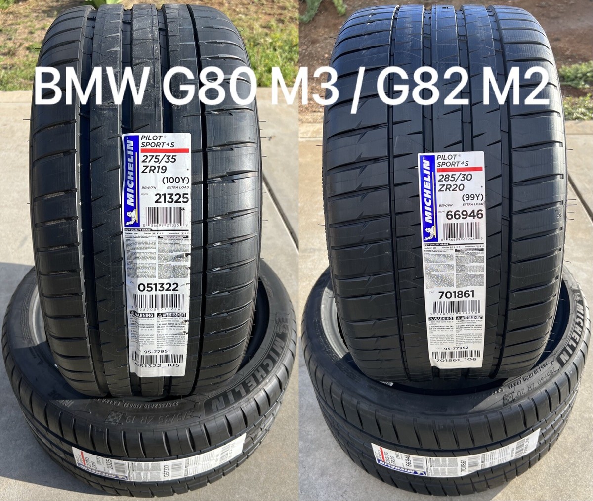 4X NEW Michelin Pilot Sport 4S Tires (2X) 275/35ZR19 & (2X) 285