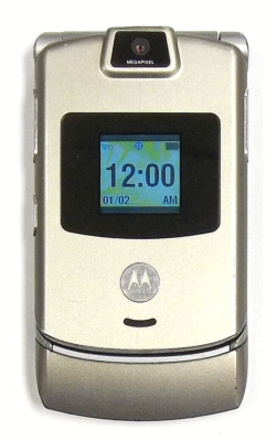 Motorola RAZR V3m - Champagne Pewter ( Sprint ) Flip Phone - Very