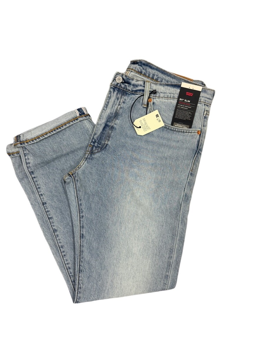 Levis 511 Premium Slim Fit Selvedge Denim Jeans Color Light