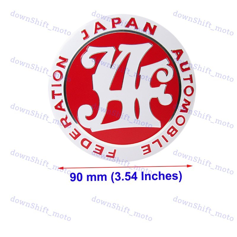 JAF 看板 Japan Automobile Federation JDM JAF RED Emblem Badge For Toyota