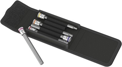 Wera 003345 8740 A HF 1 1/4'' Antrieb 5 Stück metrisch lang im Sechskant Bit Steckschlüsselsatz