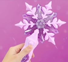 Ice Princess Snowflake Wand Lights, Sound Glitter Magical Toy Gift