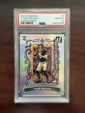 Panini 2025 Donruss Optic Tyler Shough Downtown! #19 RC PSA 10 Saints