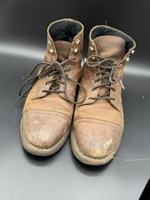 Thursday Everyday Captain Boot Men's US Sz 8.5 Brown Leather Cap Toe Ankle Boots