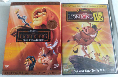 Walt Disney Lion King 1 1/2 & Lion King (2 disc) Special Edition DVD Lot of 2