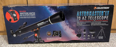 Celestron AstroMaster LT 70 AZ Telescope w/ Astronomy App-software~Tripop~NIB!