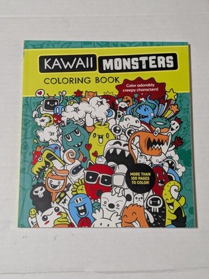 New - Kawaii Monsters Coloring Book 100+ pages - Buy 3 coloring books = 30% off