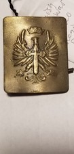 Vtg Spanish Civil War 1898 Military Cereceda Eagle Cross Crown Belt Buckle only