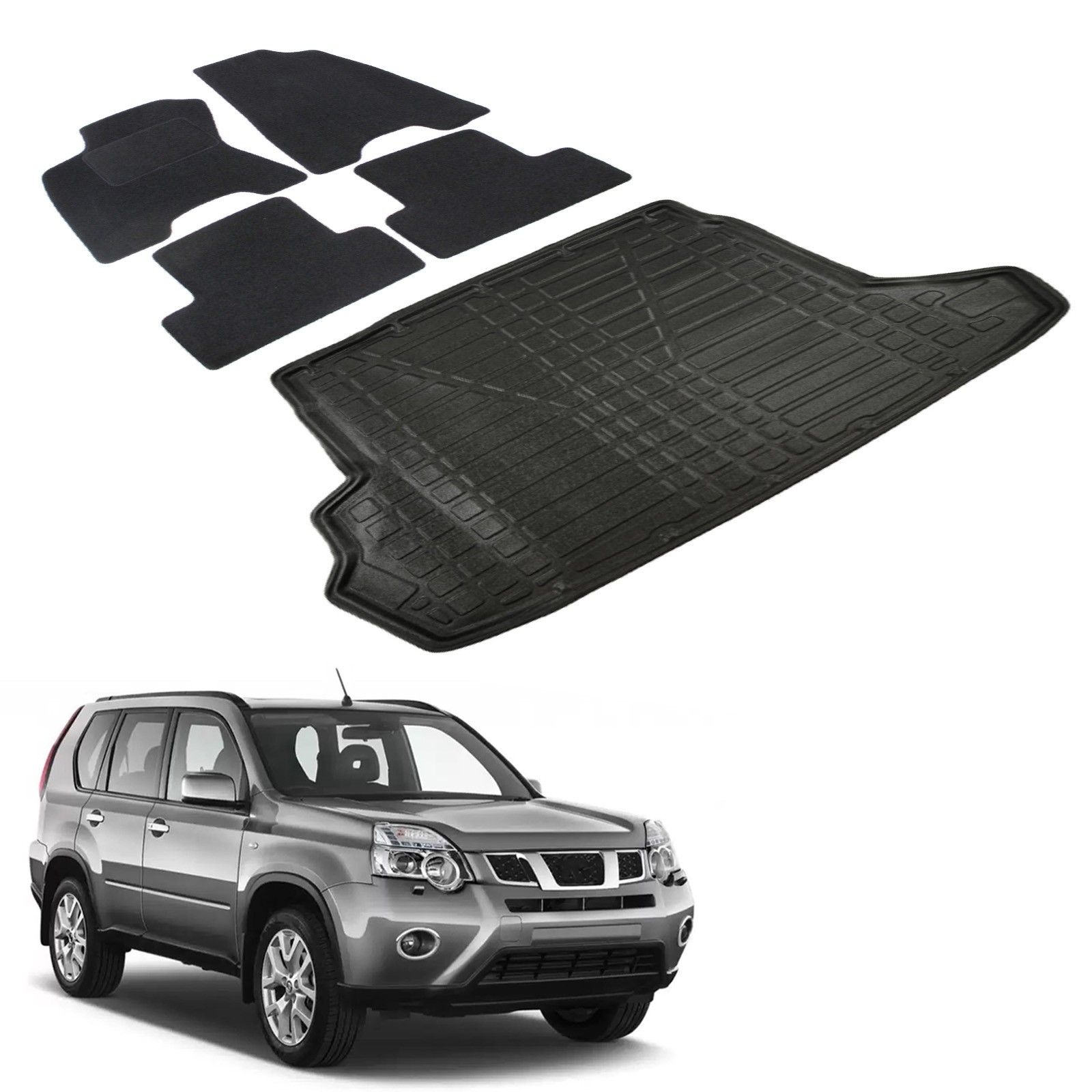 Tapis de sol et coffre de voyage pour Nissan X-Trail T31 spécial sorties nature