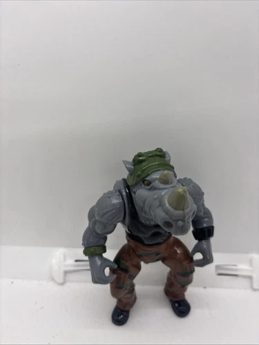 1988 Playmates Teenage Mutant Ninja Turtles Rocksteady Loose Action Figure