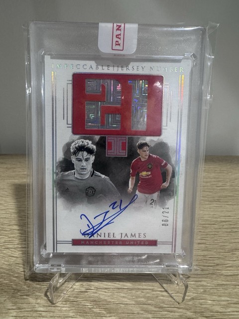 2019-20 Panini Impeccable Jersey Number Daniel James AUTO /21 Manchester United