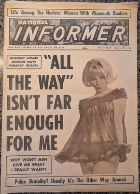 National Informer Newspaper 6/16/1968, Maye Funaday Cover/Feature