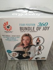 Ergobaby Four Position 360 Bundle Of Joy Baby Carrier Infant Insert Black Camel