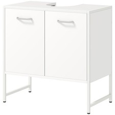 HOMCOM Bathroom Under Sink Cabinet for Basin without or with Pedestal White