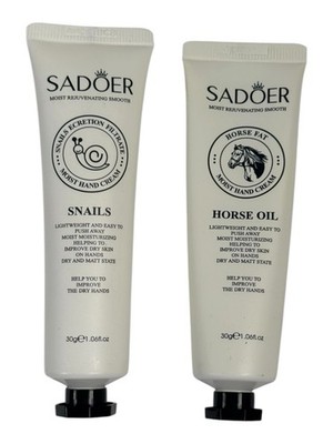 SADOER HORSE OIL - SNAIL Moist Hand Cream, Travel Size 1.06 oz  ea NEW