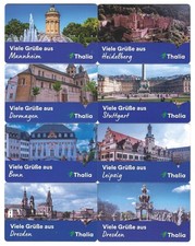 Geschenkkarte Gift Card Thalia Mannheim Heidelberg Stuttgart Dresden Set 8 Stück