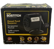 Bostitch Metal Antimicrobial Manual Pencil Sharpener MPS1BLK