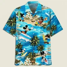 Disney Summer Mickey Mouse Surfboard Hawaiian Shirt
