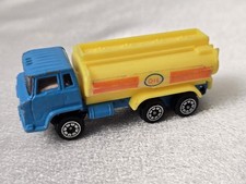 Vintage 1980s Corgi Petrol Oil Tanker BP Diecast Blue & Yellow 1/64 Scale