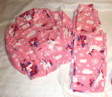GYMBOREE Size 3 Fleece Long Sleeve Shirt Pant Sleepwear Pajama Set Unicorn NWT
